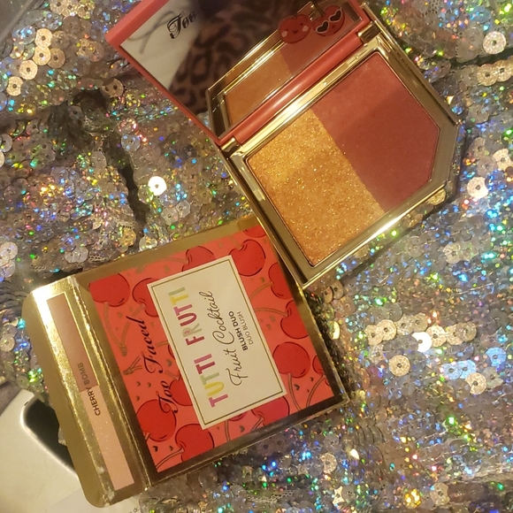 ⭐HP⭐💙🌟🧚♀️CHERRY BOMB Too Faced DISCONTINUED Tutti Frutti Blush NWT - Picture 3 of 4